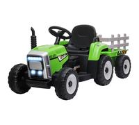 Trattore Elettrico per Bambini 12V con Rimorchio Verde