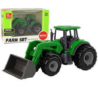 Trattore giocattolo verde con pala