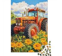 Trattore Girasoli Puzzle 1000 Pezzi Puzzle per Adulti Carta Gioco di Puzzle 1000 Pezzi Relax Decorativo 70x50cm/1000pcs