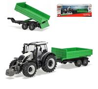 trattore in metallo con rimorchio VALTRA N174 - rimorchio ribaltabile (10 cm) di Bburago