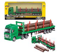 Trattore in metallo verde per legno Huina in scala 1:50
