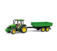 Bruder BRD02108 John Deere 5115 M con Rimorchio Dotato di Sponde