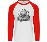 Trattore Life Is Better Fattoria Divertente Agricoltura Uomo L/S T-Shirt