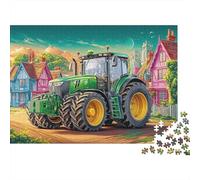Trattore nel borgo 1000 Piece Precise Interlocking Scen agr disegn Jigsaw for Teens Digital Detox Frameable Puzzle Stay at Home Fun Limited Edition 38x26cm/1000pcs