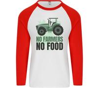 Trattore No Agricoltori No Cibo Agricoltura Uomo L/S Baseball T-Shirt