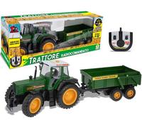 TRATTORE RADIOC. SCALA 1:12 CON RIMORCHIO