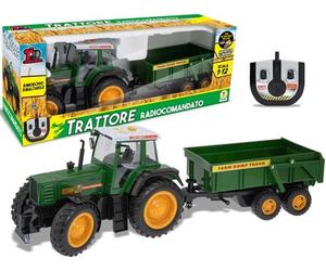 TRATTORE RADIOC. SCALA 1:12 CON RIMORCHIO