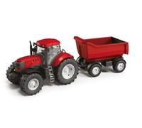 TRATTORE ROSSO CON CASSONE ALTO IN BOX 62CM GIOCATTOLO IN PLASTICA