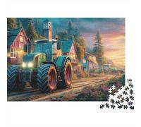 Trattore Rurale Puzzle Da Tavolo 1000 Pezzi Stile Paesaggio Cartone Ecologico Per Amanti Dei Puzzle Sviluppo Cognitivo Design Esclusivo 70x50cm/1000pcs