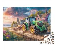 Trattore Rurale Puzzle Regalo 1000 Pz Paesaggio Vintage Pezzi Uniformi Per Ragazzi Adolescenti Facile Da Assemblare Mappa Di Riferimento 70x50cm/1000pcs