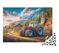 Trattore rurale Puzzles 1000 Pezzi In Paesaggio alpino Colori Brillanti, Un Gioco Di Puzzle Per Pace Interiore, Ideale Per Attività in Famiglia, Regalo Di Compleanno Originale 52x38cm/1000