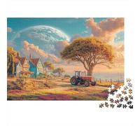 Trattore rurale Puzzles 1000 Pezzi In Pianeta sogno cartone Spesso, Un Puzzles Per Enigma Per Il Relax Mentale, Ideale Per Partita Puzzle Game, Puzzle 70x50cm/1000pcs
