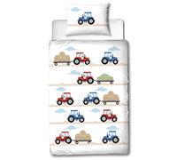 Trattore Set copripiumino singolo, 100x135 + 40x60 cm, 100% cotone in flanella