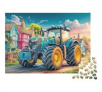 Trattore sulla strada del borgo 1000 Piece Precision-cut Pieces Art scen agr Puzzle Lovers Gift Stress Relief Puzzle Family Game Night Limited Edition 70x50cm/1000pcs