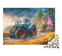 Trattore sulla Strada Rurale Puzzle Per Adulti Divertente 300 Piece Rural Landscape Style Decorazione, Anti-stress, Gioco Educativo, Gioco Intellettuale, Rilassamento E Intelligenza (300pcs (40x28cm))