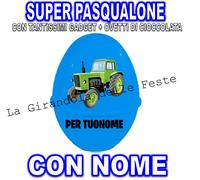 TRATTORE SUPER PASQUALONE SORPRESONE UOVO DI PASQUA CONTENITORE BAMBINO JOHN DEE