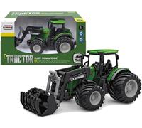 Trattore verde 1:24 con benna a coccodrillo