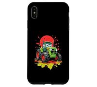 Trattore verde divertente con schizzi di colore - stile cart Custodia per iPhone XS Max