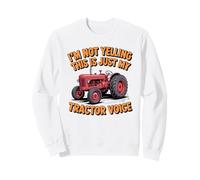 Trattore Voce Sarcastico Farmer Big Mouth Attitude Felpa