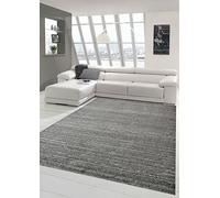 Traum Tappeto di Design e Tappeto Moderno Tappeto Mucchio Basso Uni Design Antracite Größe 160x230 cm