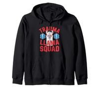 Trauma Llama Squadra Llama Costume Paramedico Felpa con Cappuccio