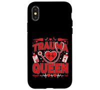 Trauma Queen Nurse Healthcare Professionals Custodia per iPhone X/XS