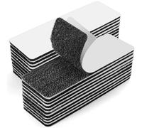 Traumarkeu 20 Pezzi Rettangoli Biadesivi in Feltro 3x10cm, Nastro Adesivo Forte per Tessuto, Nastro di montaggio per Casa, Ufficio, Garage (Colore Nero)