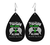 Traumatic Brain Injury Awareness Month Orecchini in pelle per le donne Orecchini pendenti con pendente a goccia con gancio Regali per ragazza adulta