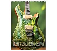Traumhafte Gitarren (Wandkalender 2026 DIN A2 hoch), CALVENDO Monatskalender: Unvergleichliche Gitarren in einzigartigem Design, geboren aus der Fantasie