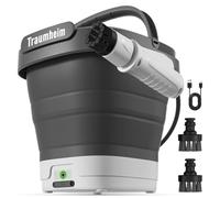 Traumheim Mobile Outdoor Cleaner, idropulitrice elettrica da 12 litri, ricarica tramite USB tipo C, ugello ad alta pressione, ugello grandangolare, idropulitrice integrata per terrazza e doccia da