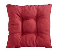 Traumnacht Cozy Set di 2 Cuscini per Sedia, Comodi Cuscini di Seduta per Sedia da Giardino, Cucina o Sala da Pranzo, per Interno ed Esterno, Rosso, 38 x 38 x 6 cm