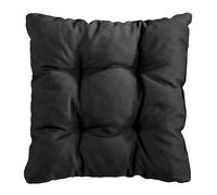 Traumnacht Cozy Set di 4 Cuscini per Sedia, Comodi Cuscini di Seduta per Sedia da Giardino, Cucina o Sala da Pranzo, per Interno ed Esterno, Nero, 38 x 38 x 6 cm