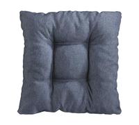 Traumnacht Cozy - Set di 4 cuscini per sedia da giardino, cucina o sala da pranzo, per interni ed esterni, 38 x 38 x 6 cm, tinta unita jeans