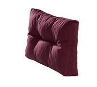 Traumnacht Cuscino per pallet da esterni, riempito con bastoncini di schiuma, cuscino per pallet, divano laterale, colore bordeaux, rosso