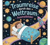 Traumreise durch den Weltraum - Ausmalbuch: 50 Weltall Ausmalmotive zum entspannen und einschlafen für Kinder ab 6 Jahren