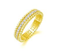 Trauring Gold - Anello da donna in oro giallo 585, con moissanite 14 carati, misura 18,5