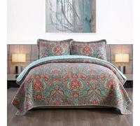 Travan 3-Piece Bedspread Quilt Set Oversized Reversible Quilted Beddin