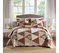 Travan, set di biancheria da letto da 3 pezzi, trapunta reversibile e federe, Queen size