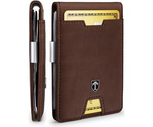 TRAVANDO Mens Slim Wallet with Money Clip AUSTIN RFID Blocking Bifold Credit Card Holder for Men with Gift Box