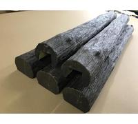Trave decorativa in imitazione legno Tirolo,1 metro, semicircolare cm circa 10 cm | un lato chiuso | rovere rustico | perfetto rivestimento in legno antico