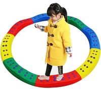 Trave di Equilibrio per Bambini 8pc, Corsa Ad Ostacoli con Gamba Ondulata Gymastics, Design Collegabile, per I Bambini Promuovere Agilità, Forza, Gioco Attivo, A