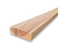 Trave in legno di pino massello naturale da 300 cm, sezione 4,5x12 cm, piallata e smussata