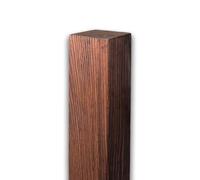 Trave in Legno Massiccio di Pino Nordico, Sezione Quadrata 9x9 cm, Lunghezza 3 m, Impregata color Teak scuro