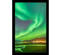 Travel Adventure Journal / Notebook: AURORA OVER SNAEFELLSNES NATIONAL PARK - ICELAND | Handy 6x9" Size | 150 Lined Pages (Neat 8mm Spacing) | Durable ... | For Men, Women, Boys, Girls & Couples.