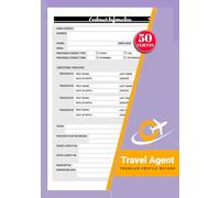 Travel Agent Traveler Profile Record: Client Information Planner for Managing Trips, Supplier Details & Notes | Up to 50 Clients, 110 Double-Sided Pages
