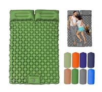 Travel Air Mattress, Waterproof Inflatable Camping Sleeping Pad, Backpacking with Foldable Design, Effortless Inflation, for Hiking, Backpacking, Fishing (Green B)