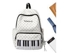 Travel Backpack, Piano Print Laptop Backpack, Large Capacity Bookbag | Lightweight Backpack for College, Hiking, Airplane Travel, Students, Daily Commute and School