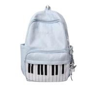 Travel Backpack - Piano Print Large Capacity Bookbag - Casual College Bookbag - for Students College Laptop Daily Airplane Hiking