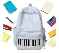 Travel Backpack | Piano Print Large Capacity Bookbag | Lightweight Travel