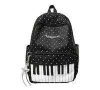 Travel Backpack - Piano Print Large Capacity Bookbag, Lightweight Travel Backpack, Laptop School Bag for Students | Spacious Backpacks for Hiking College Daily Use | Stylish Piano Pattern Bag for Airp